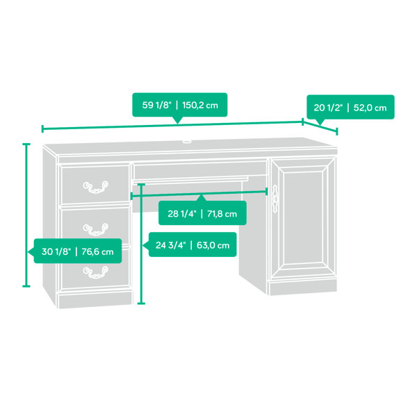 Darby Home Co Clintonville Executive Desk with Hutch & Reviews Wayfair